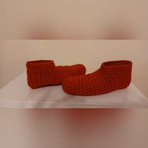 Women's hand crochet slipper socks